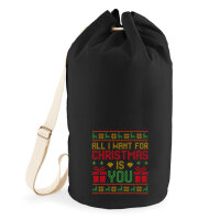 Seesack Ugly Christmas All I want is you 20 Liter Black