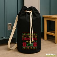 Seesack Ugly Christmas All I want is you 20 Liter Black