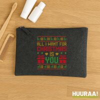Kulturbeutel Ugly Christmas All I want is you 1 Liter...