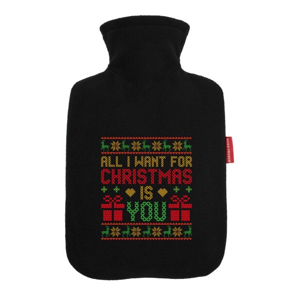 Wärmflasche Ugly Christmas All I want is you