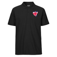 Herren Polo Shirt England Flagge Herz