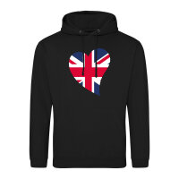 Unisex Hoodie England Flagge Herz