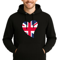 Unisex Hoodie England Flagge Herz