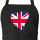 Schürze England Flagge Herz mit Taschen