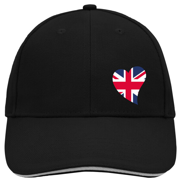 Kappe England Flagge Herz