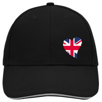 Kappe England Flagge Herz