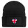 Beanie mit Patch England Flagge Herz Black