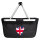 Einkaufskorb faltbar England Flagge Herz 20 Liter Black