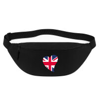 Bauchtasche England Flagge Herz 2,5 Liter Black