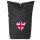 Kurierrucksack England Flagge Herz 30-44 Liter Black Melange