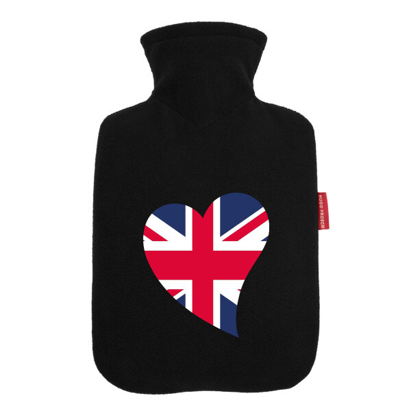 Wärmflasche England Flagge Herz