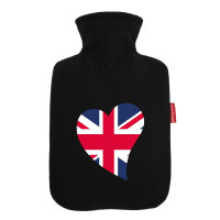 Wärmflasche England Flagge Herz