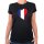 Damen T-Shirt Frankreich Flagge Herz