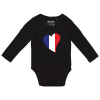 Baby Body Frankreich Flagge Herz