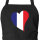 Schürze Frankreich Flagge Herz mit Taschen