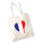 Jutebeutel Frankreich Flagge Herz 10 Liter