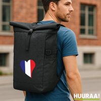 Kurierrucksack Frankreich Flagge Herz 30-44 Liter Black...