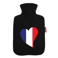 Wärmflasche Frankreich Flagge Herz