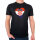 Herren T-Shirt Kroatien Flagge Herz