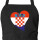 Schürze Kroatien Flagge Herz mit Taschen
