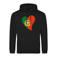 Unisex Hoodie Portugal Flagge Herz