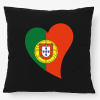Kissen Portugal Flagge Herz 40x40cm