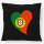 Kissen Portugal Flagge Herz 40x40cm