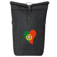 Kurierrucksack Portugal Flagge Herz 30-44 Liter Black...