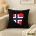 Kissen Norwegen Flagge Herz 40x40cm