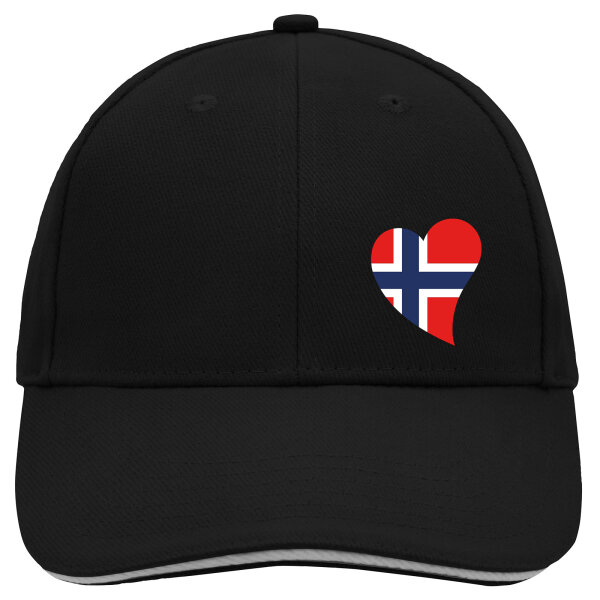 Kappe Norwegen Flagge Herz