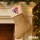 Weihnachtsstrumpf Norwegen Flagge Herz Beige Jute