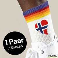 Unisex Socken Norwegen Flagge Herz Baumwolle