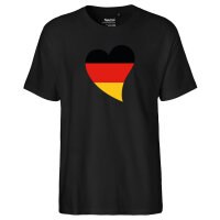 Herren T-Shirt Deutschland Flagge Herz