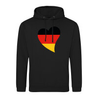 Unisex Hoodie Deutschland Flagge Herz