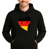 Unisex Hoodie Deutschland Flagge Herz
