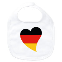 Baby Lätzchen Deutschland Flagge Herz Klettverschluss