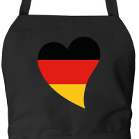 Schürze Deutschland Flagge Herz mit Taschen
