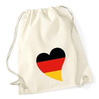 Turnbeutel Deutschland Flagge Herz 12 Liter