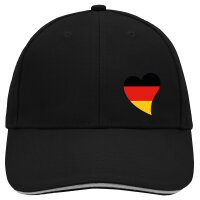 Kappe Deutschland Flagge Herz