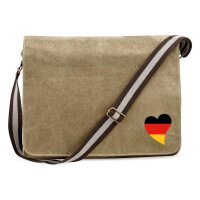 Umhängetasche Deutschland Flagge Herz 14 Liter