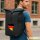 Kurierrucksack Deutschland Flagge Herz 30-44 Liter Black Melange