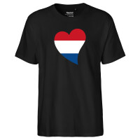 Herren T-Shirt Niederlande Flagge Herz
