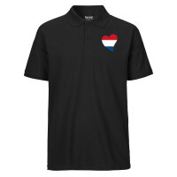 Herren Polo Shirt Niederlande Flagge Herz