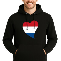 Unisex Hoodie Niederlande Flagge Herz