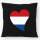 Kissen Niederlande Flagge Herz 40x40cm