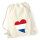 Turnbeutel Niederlande Flagge Herz 12 Liter