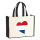 Jutetasche Niederlande Flagge Herz 21 Liter Black