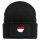 Beanie mit Patch Niederlande Flagge Herz Black