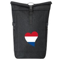 Kurierrucksack Niederlande Flagge Herz 30-44 Liter Black...