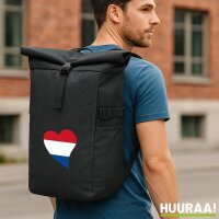 Kurierrucksack Niederlande Flagge Herz 30-44 Liter Black...